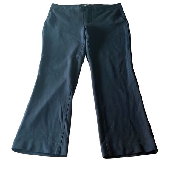NYDJ Size 6 Black Wide Leg Mid Rise Pants Trousers Casual Work Office Tailored - Picture 1 of 10